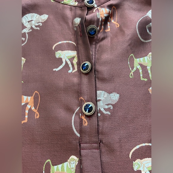 Sister Jane Size Small Mini Dress with peplum hem and jewel buttons - Picture 4 of 9